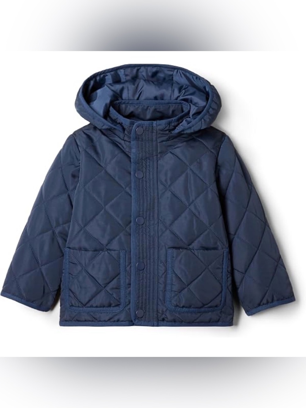 Amazon Quilted Hooded Winter Kids Jacket Navy Removable Hood 4T